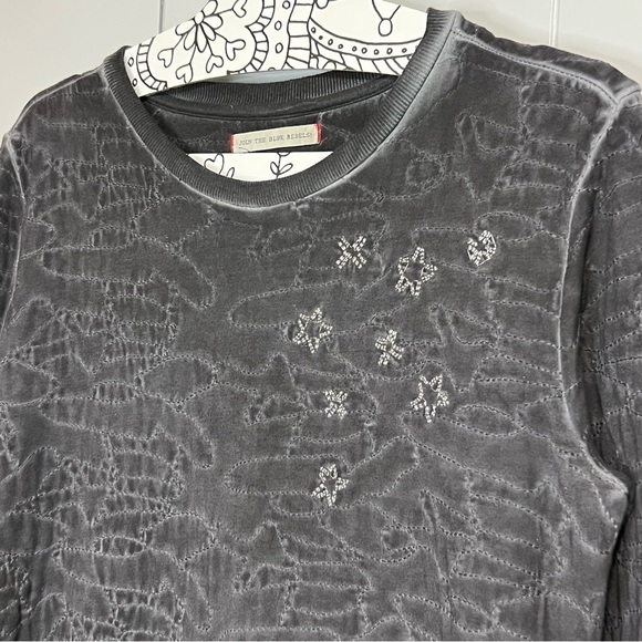 Blue Rebel Amsterdam Distressed Tunic Side Stripe Shirt - Picture 3 of 9